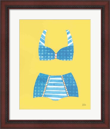 Framed Bathing Beauties II Pastel Print