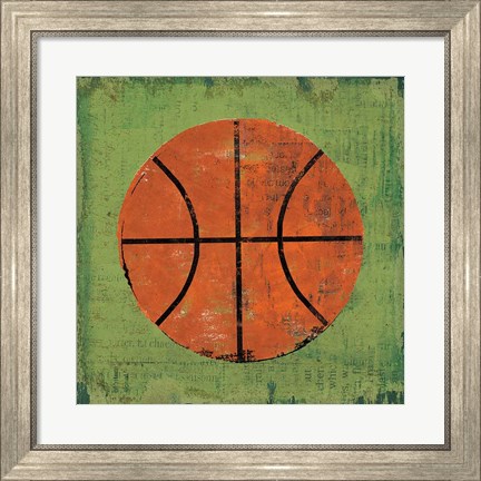 Framed Ball II Green Print