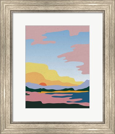 Framed Hills and Valleys III Print