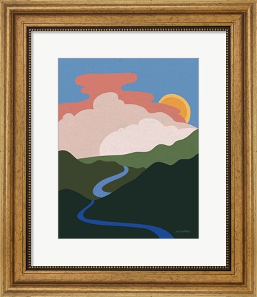 Framed Hills and Valleys I Print