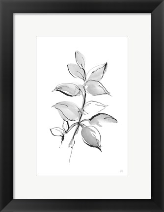 Framed Wash Leaf I Print