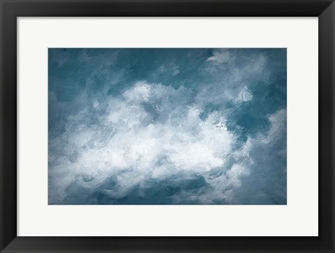 Framed Hedgerow II Clouds Print