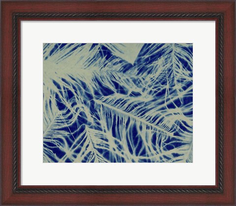 Framed Textures in Blue IV Print