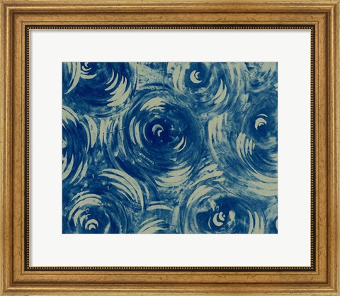 Framed Textures in Blue VIII Print