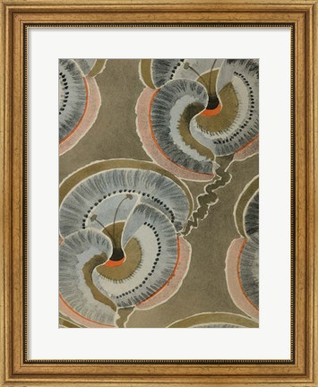 Framed Delicate Deco Pattern V Print