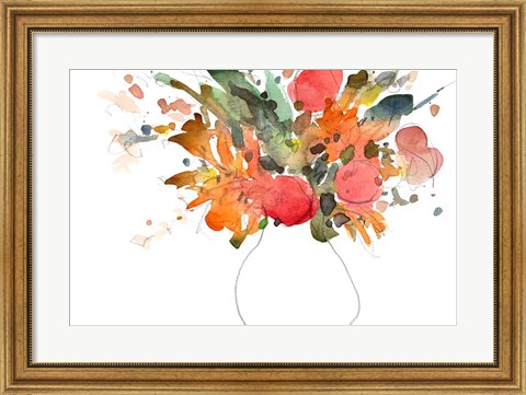 Framed Expressive Bouquet II Print