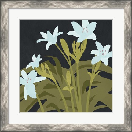 Framed Garden Lilies I Print