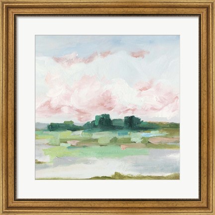 Framed Pink Marsh I Print