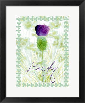 Framed Lucky Shamrock I Print