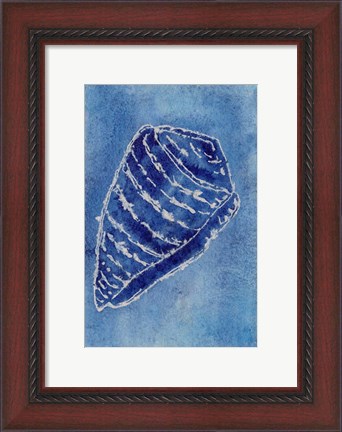 Framed Cerulean Shells II Print