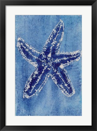 Framed Cerulean Shells III Print