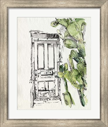 Framed Cactus Door II Print