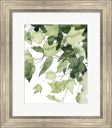 Framed Emerald Vines II Print