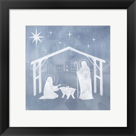 Framed Star of Bethlehem I Print