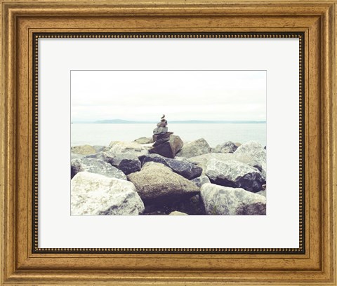 Framed Bay Rocks III Print