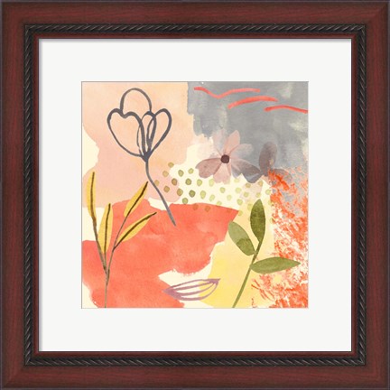 Framed Flower Shimmer III Print