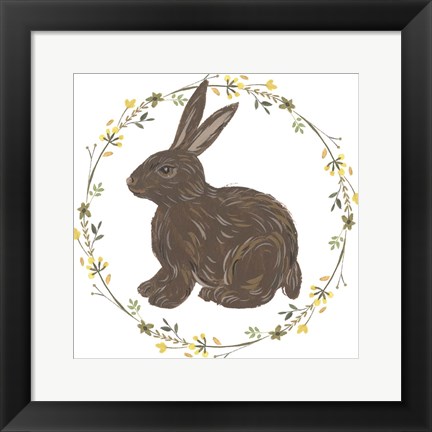 Framed Happy Bunny Day II Print