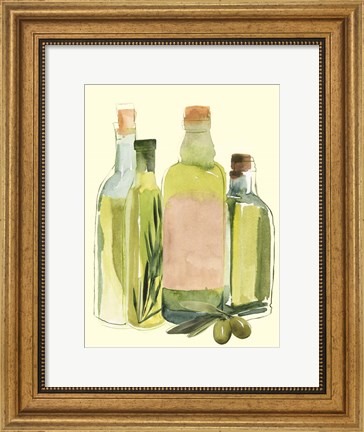 Framed Olive Oil Set II Print