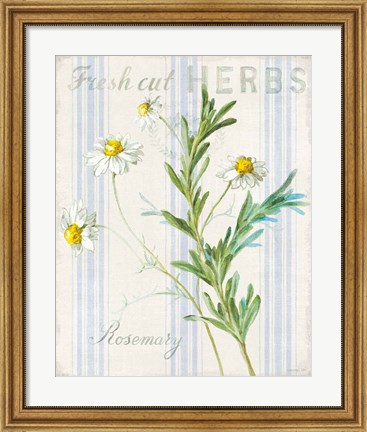 Framed Floursack Herbs I Print