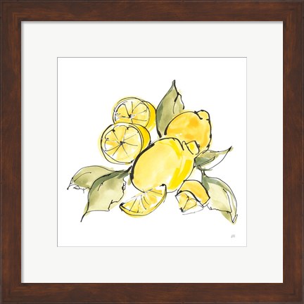 Framed Lemon Still Life III Print