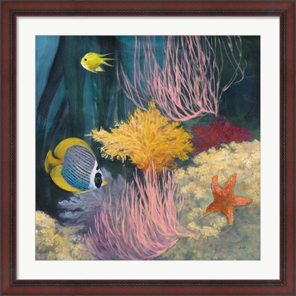 Framed Coastal Reef II Print