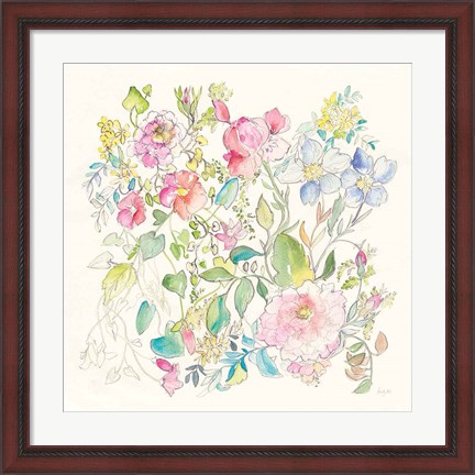 Framed Cottage Blooms Print