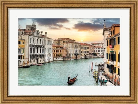 Framed Gran Canal Vista At Dusk #10 Print