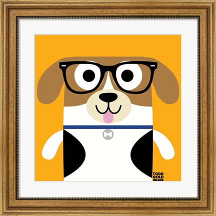 Framed Bow Wow Beagle Print