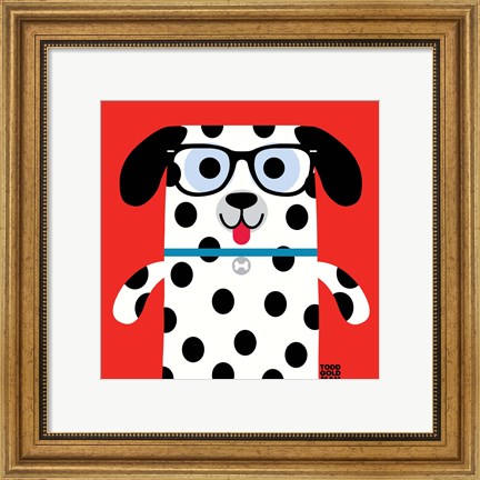 Framed Bow Wow Dalmation Print