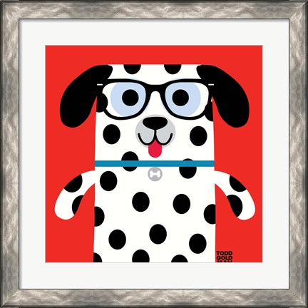 Framed Bow Wow Dalmation Print