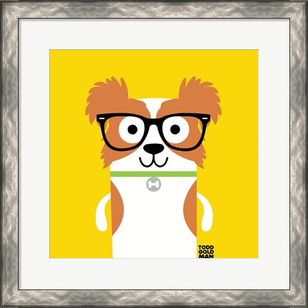 Framed Bow Wow Papillon Print