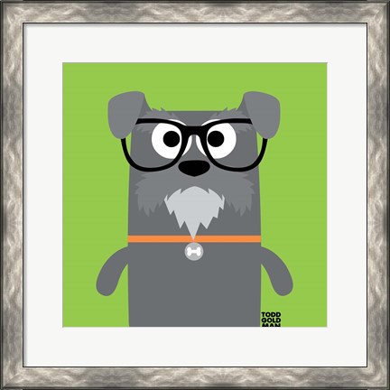 Framed Bow Wow Schnauzer Print