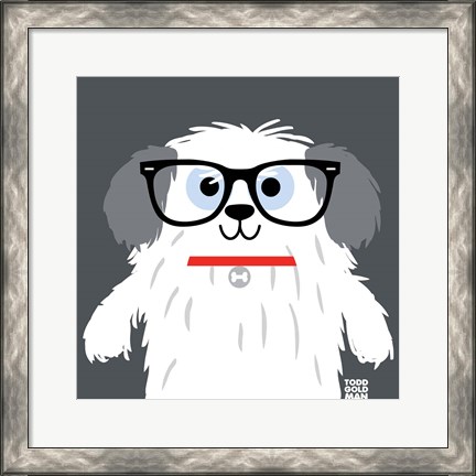 Framed Bow Wow Sheepdog Print