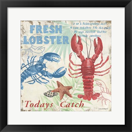 Framed Fresh Lobster Print