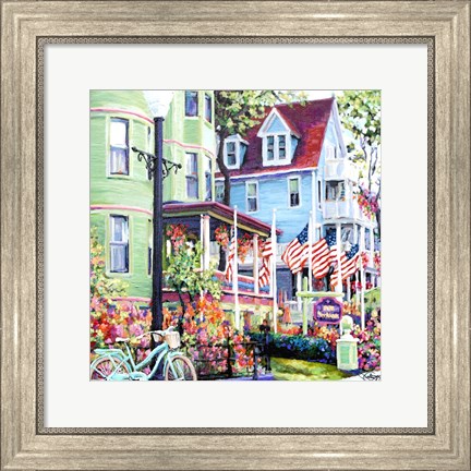 Framed Bike &amp; Inn II Print