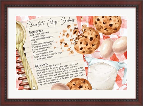 Framed Cookie Recipe Print