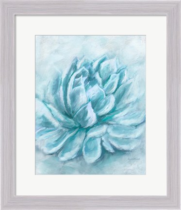 Framed Aqua Succulent III Print