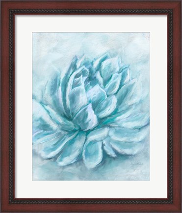 Framed Aqua Succulent III Print