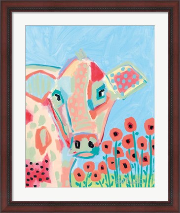 Framed Willa with Poppies Print