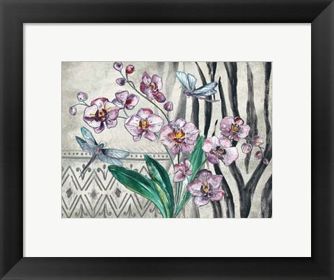 Framed Boho Orchid landscape Print