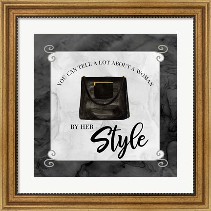 Framed Fashion Humor XII-By Her Style Print