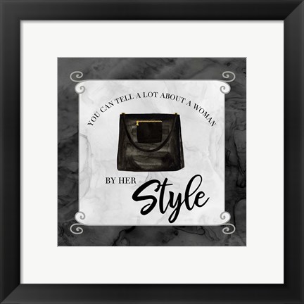 Framed Fashion Humor XII-By Her Style Print