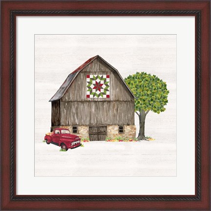 Framed Spring &amp; Summer Barn Quilt II Print