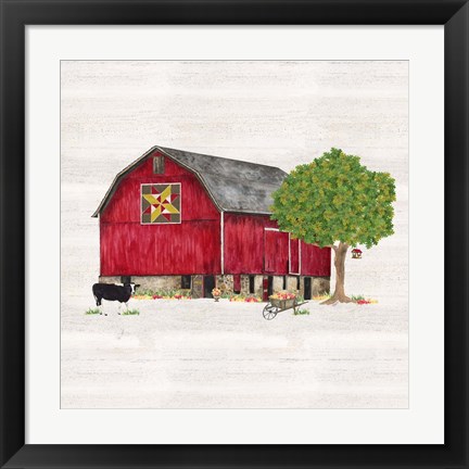 Framed Spring &amp; Summer Barn Quilt III Print