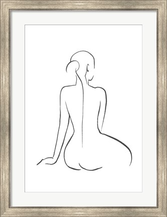 Framed Line Art Figure II Print