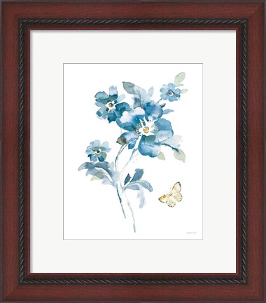 Framed Blues of Summer I Gilded Print