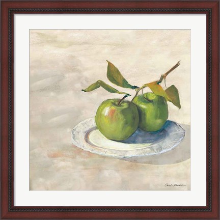 Framed Green Apple I Neutral Print