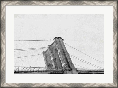 Framed Brooklyn Bridge From Below Print