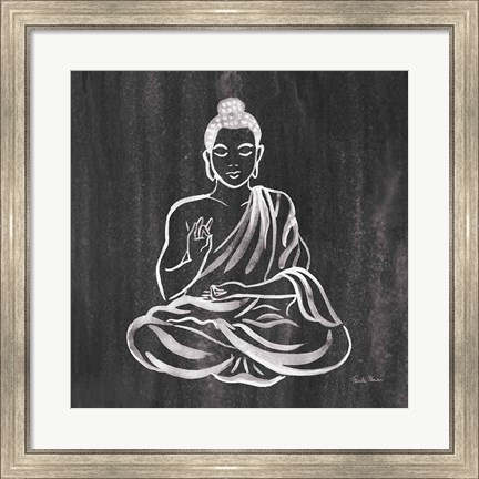 Framed Buddha Gray Print