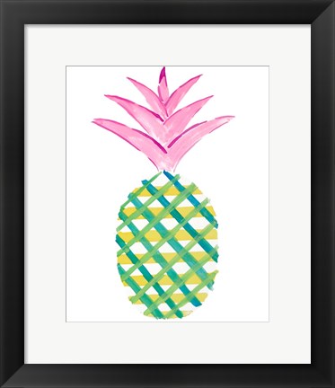 Framed Punched Up Pineapple II Print